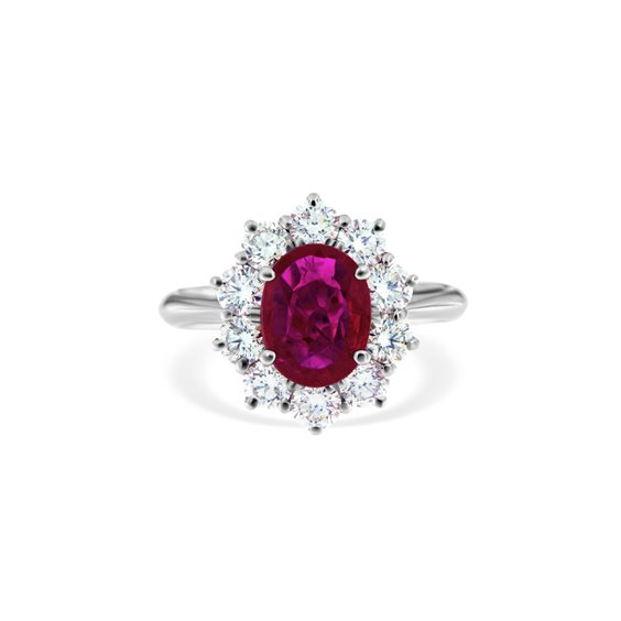 Ring Roman Gioielli Woman PRINCIPESSA in White Gold Rubino 1.91 Ct AN.RUB-J-1 - AN.RUB-J-1
